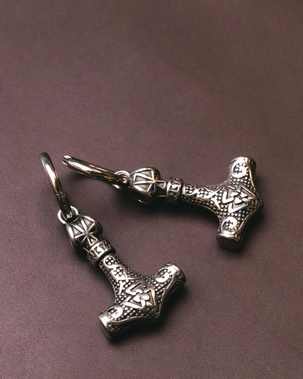 MJØLNER HAMMER PENDANT EARRINGS