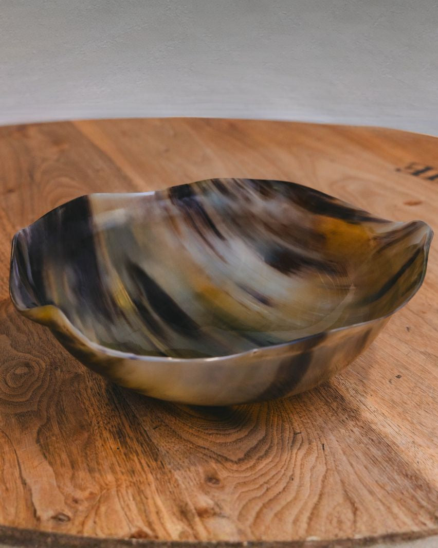 LARGE HORN SERVING BOWL