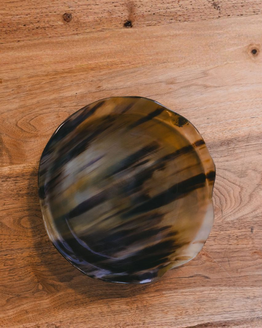 LARGE HORN SERVING BOWL