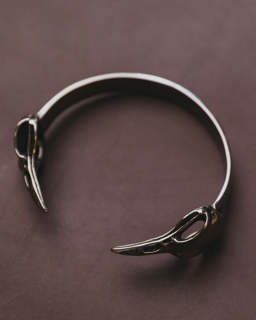 STERLING SILVER VIKING RAVEN BRACELET CUFF