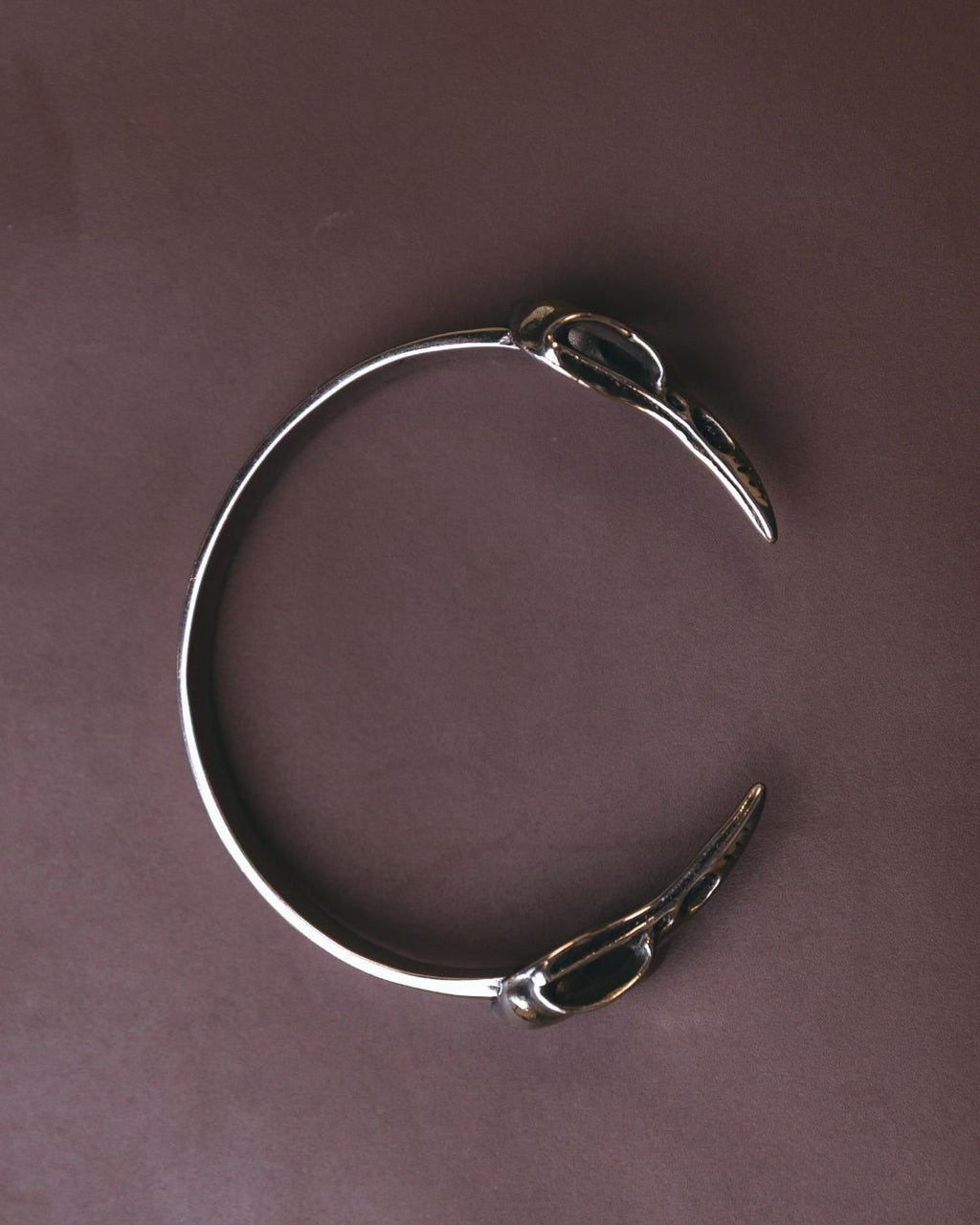 STERLING SILVER VIKING RAVEN BRACELET CUFF
