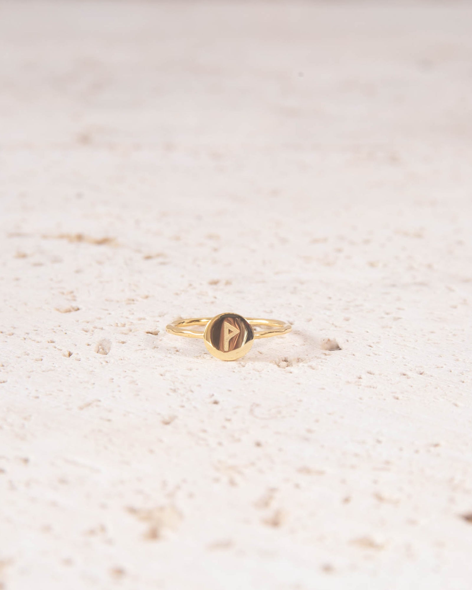 MINIMALIST 18K GOD PLATED RUNE RING