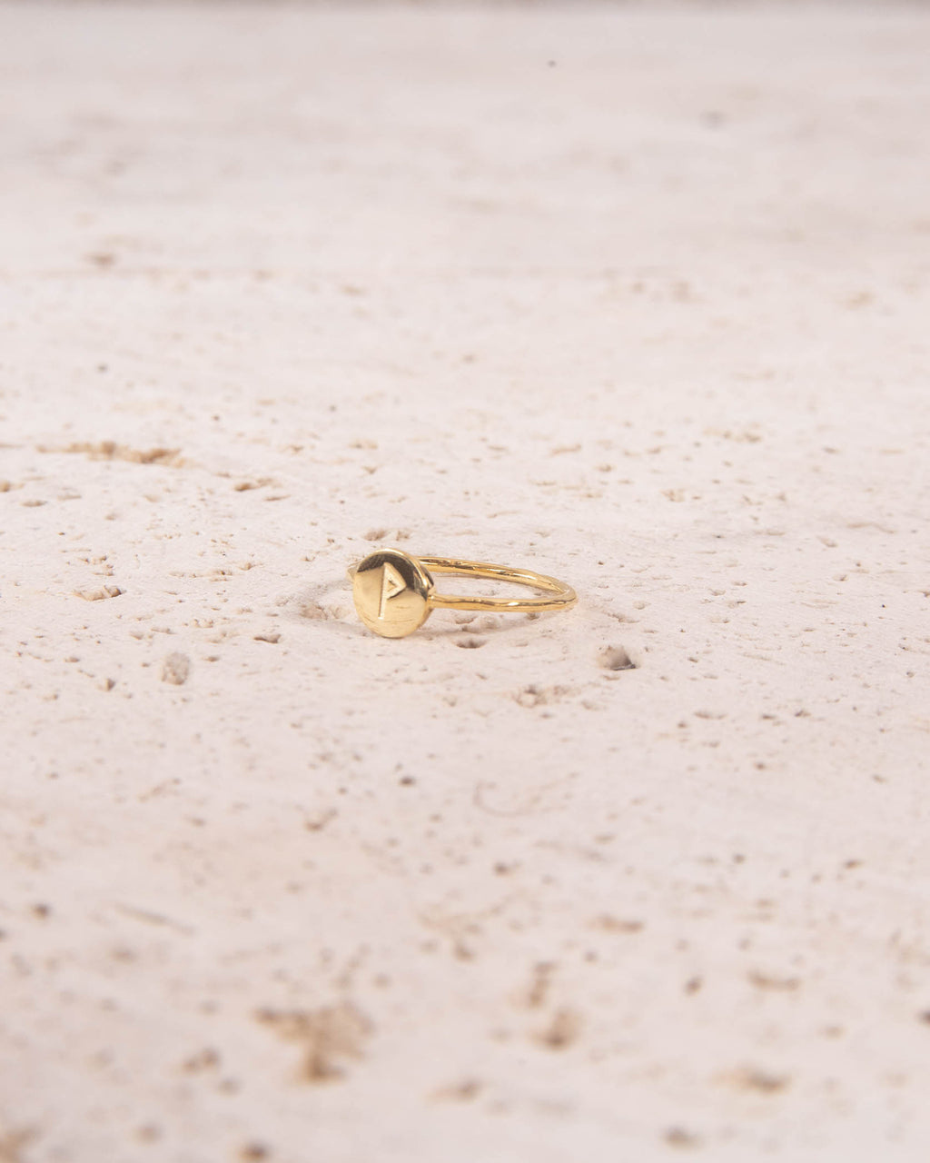 MINIMALIST 18K GOD PLATED RUNE RING
