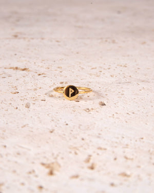 Minimalist 18k Gold Vermeil Rune Ring