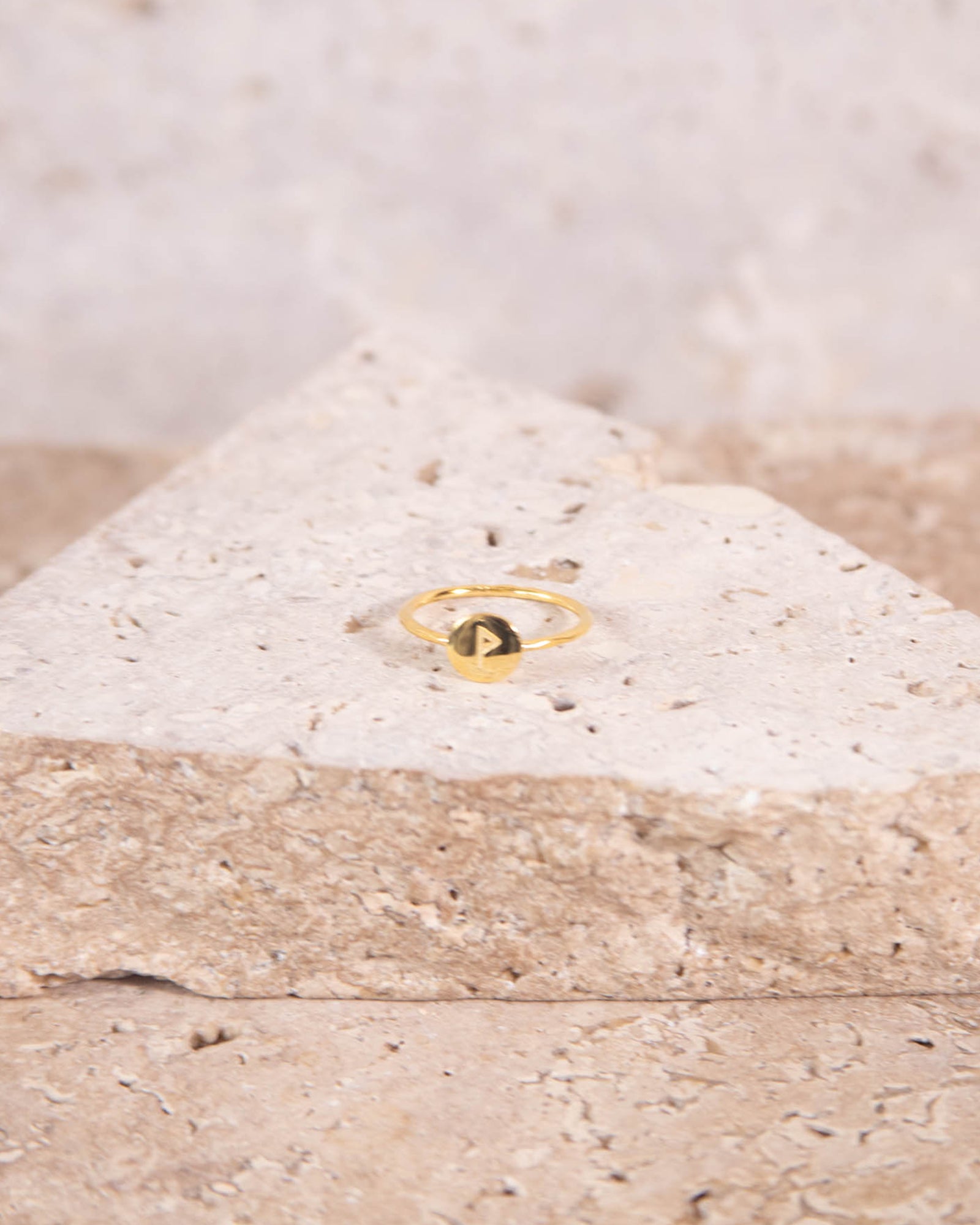 MINIMALIST 18K GOD PLATED RUNE RING