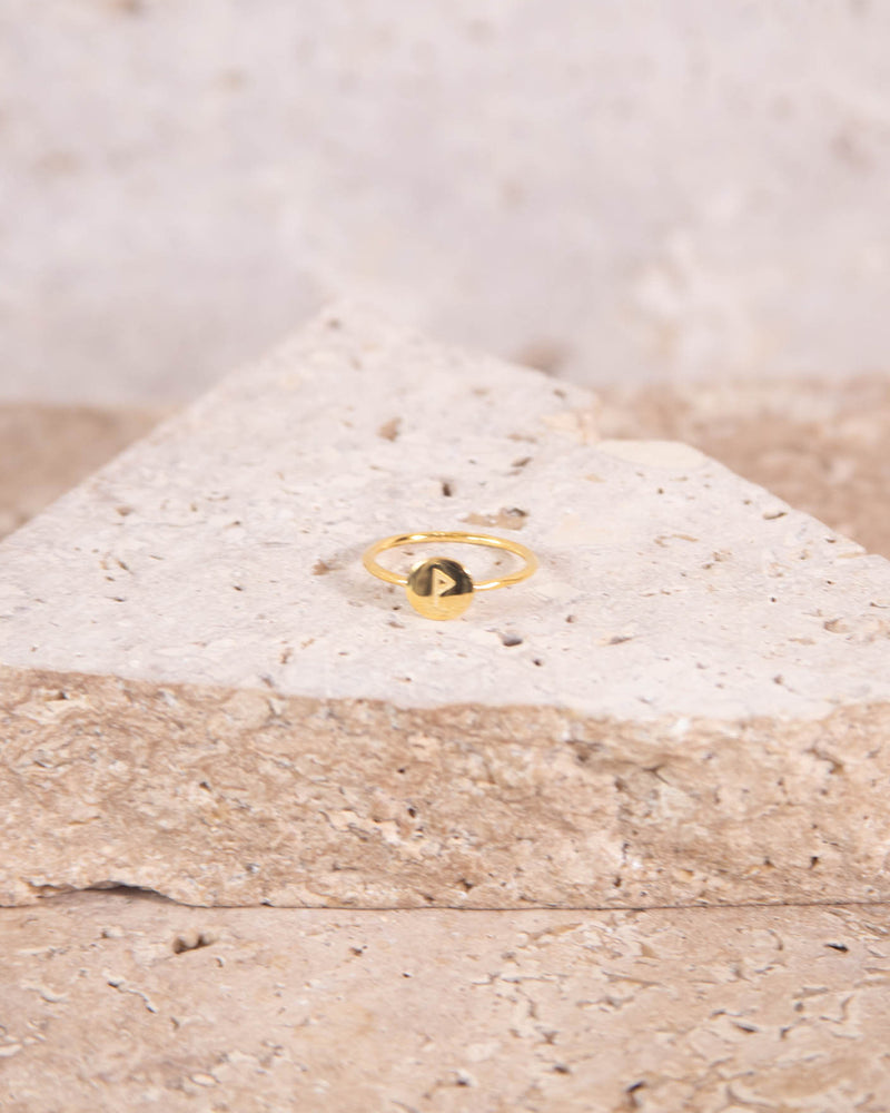 Minimalist 18k Gold Vermeil Rune Ring