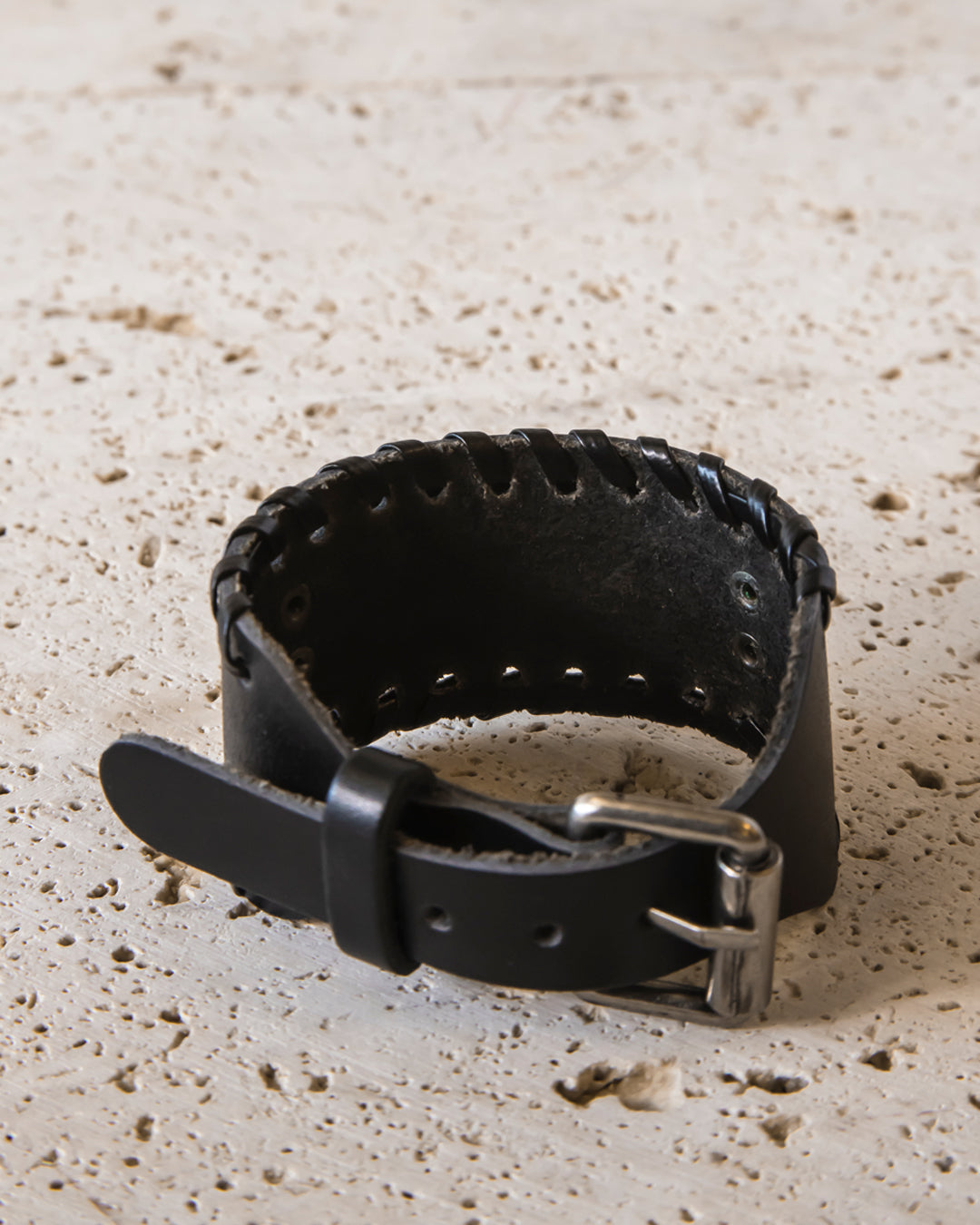 LEATHER CUFF WITH FENRIR PLATE