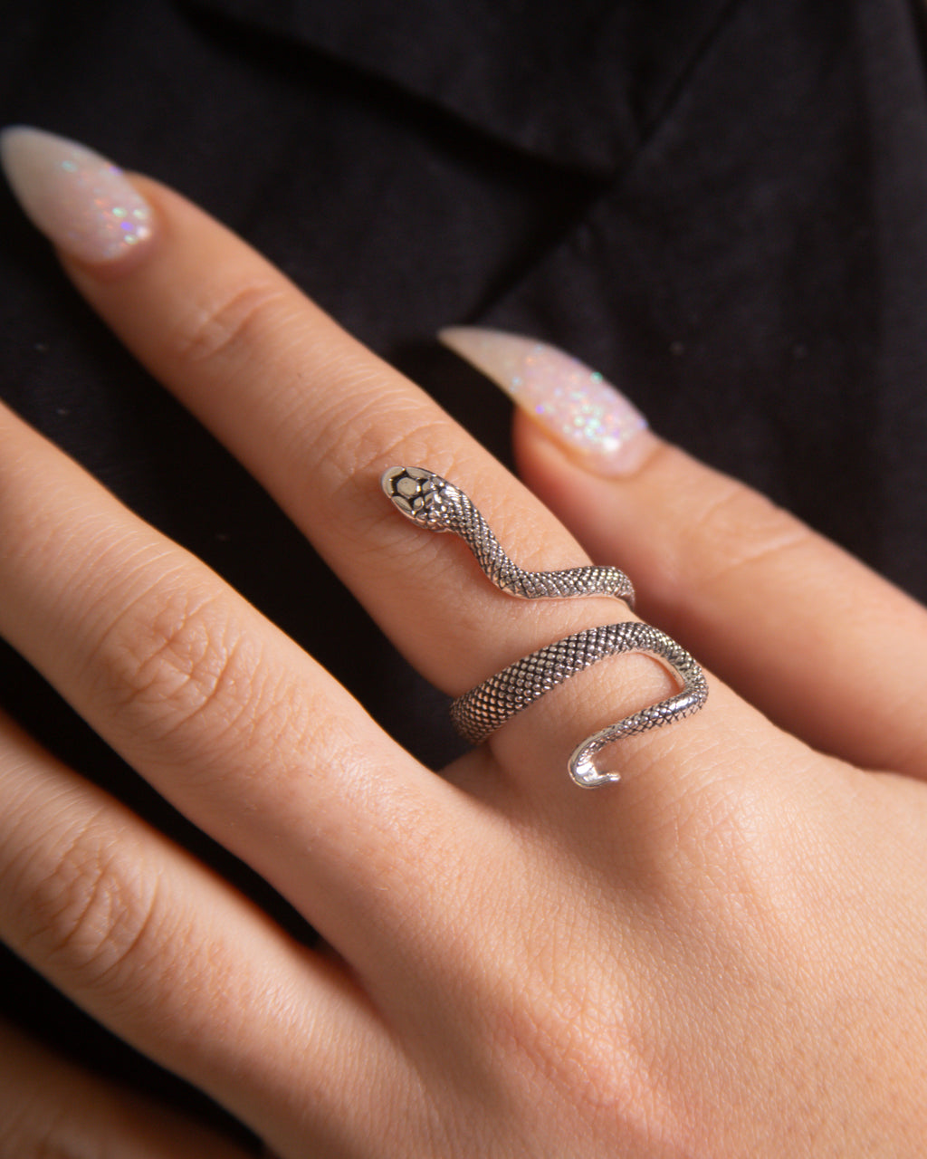 JÖRMUNGANDR ADJUSTABLE RING - STERLING SILVER