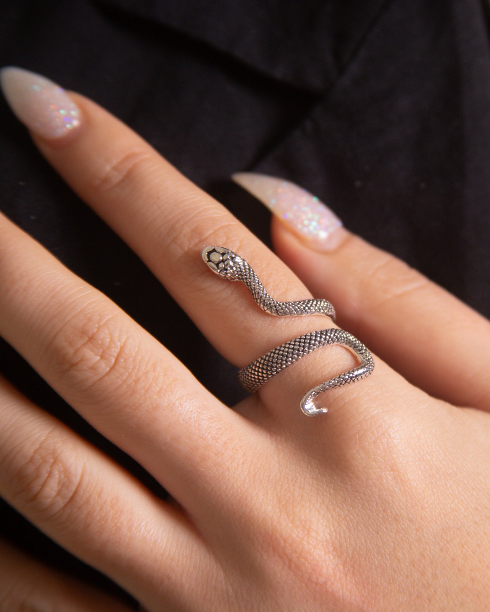 JÖRMUNGANDR ADJUSTABLE RING - STERLING SILVER