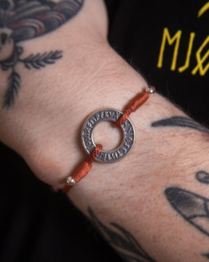 FUTHARK RED THREAD RUNIC BRACELET