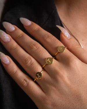 Minimalist 18k Gold Vermeil Rune Ring