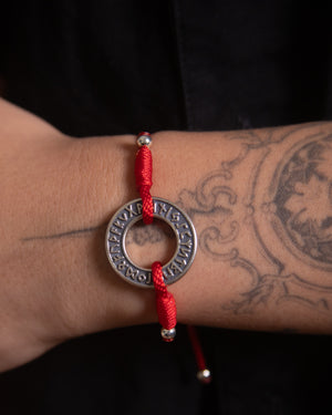 FUTHARK RED THREAD RUNIC BRACELET