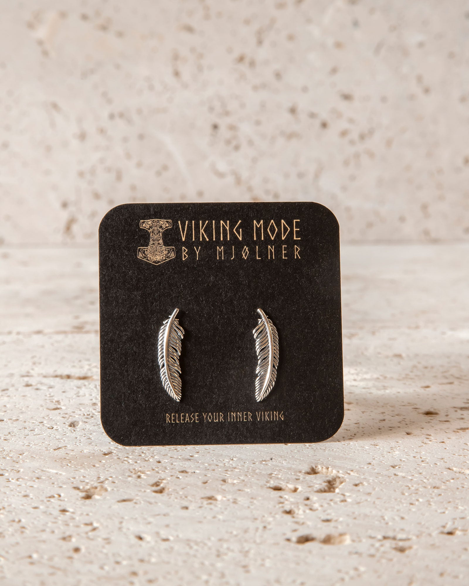 RAVEN'S FEATHER STERLING SILVER EARRINGS