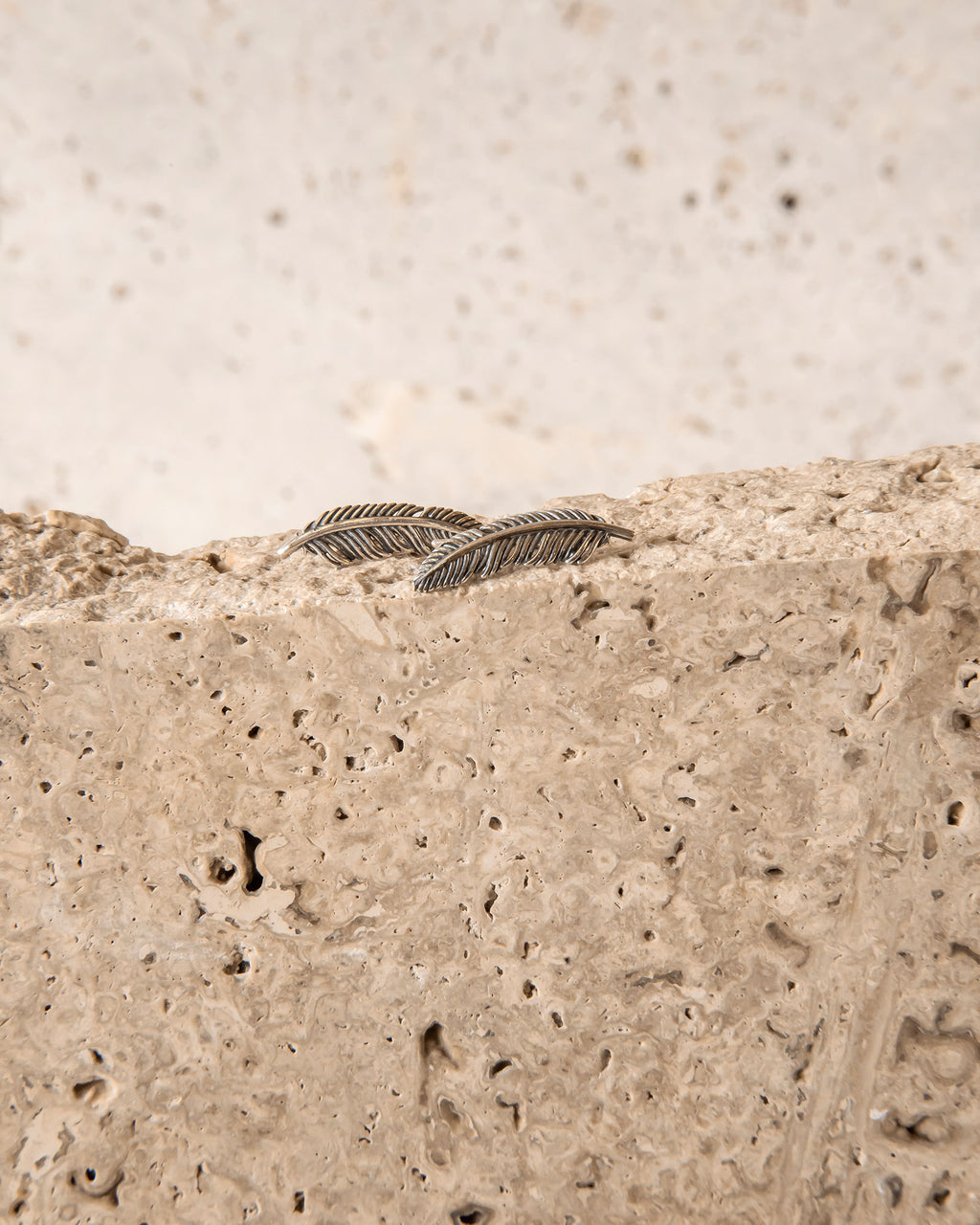 RAVEN'S FEATHER STERLING SILVER EARRINGS