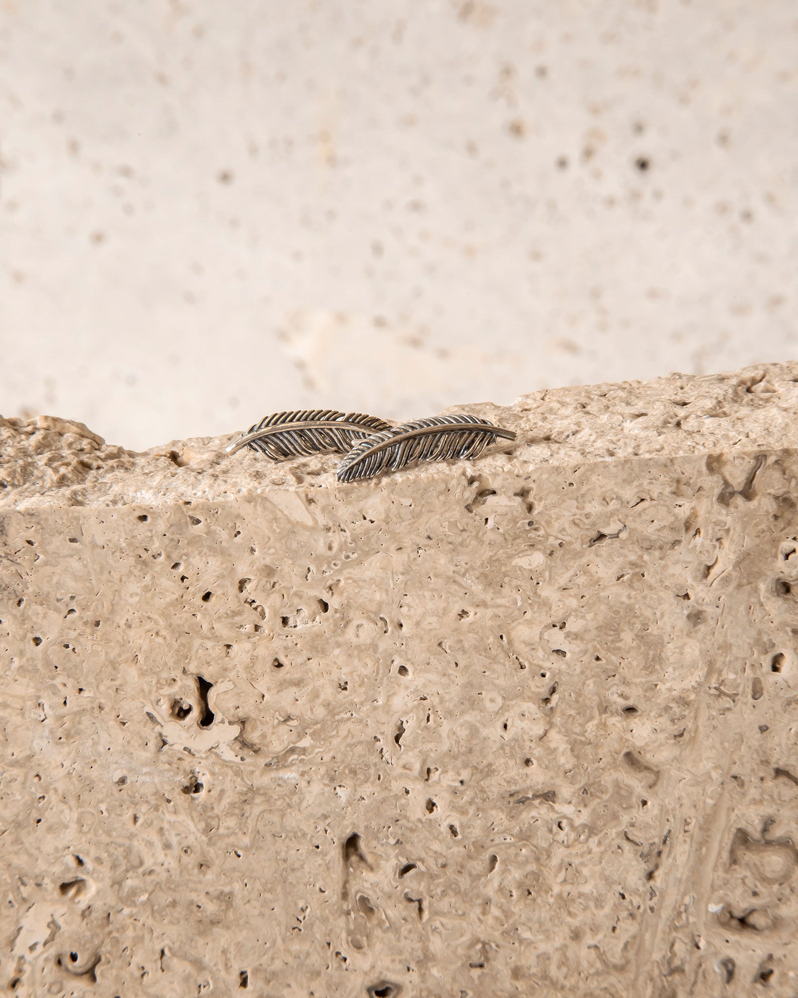 RAVEN'S FEATHER STERLING SILVER EARRINGS