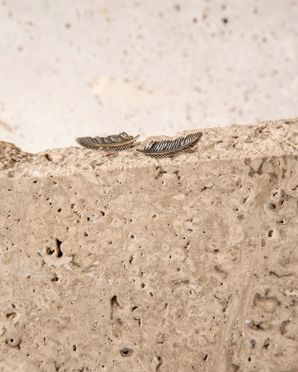 RAVEN'S FEATHER STERLING SILVER EARRINGS
