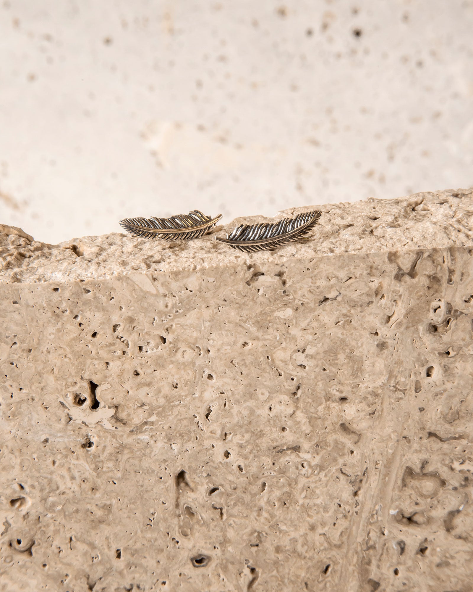 RAVEN'S FEATHER STERLING SILVER EARRINGS