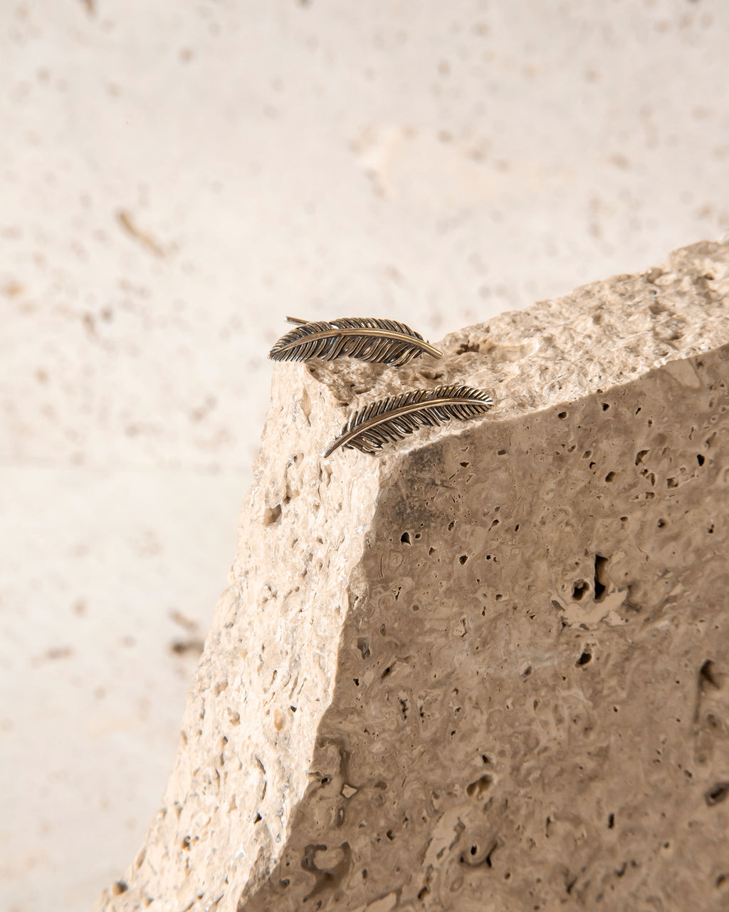 RAVEN'S FEATHER STERLING SILVER EARRINGS