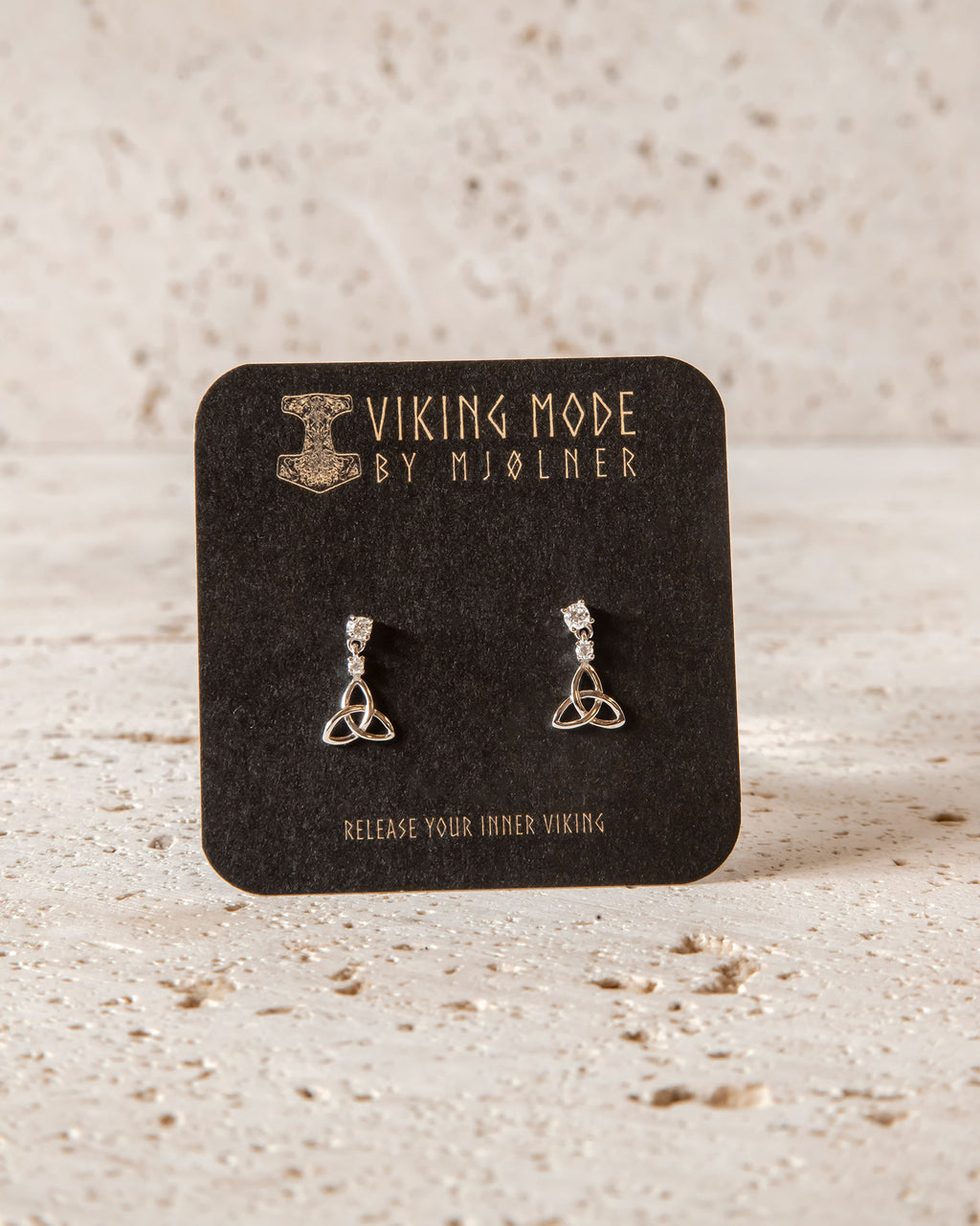 TRIQUETRA STERLING SILVER DROP EARRINGS
