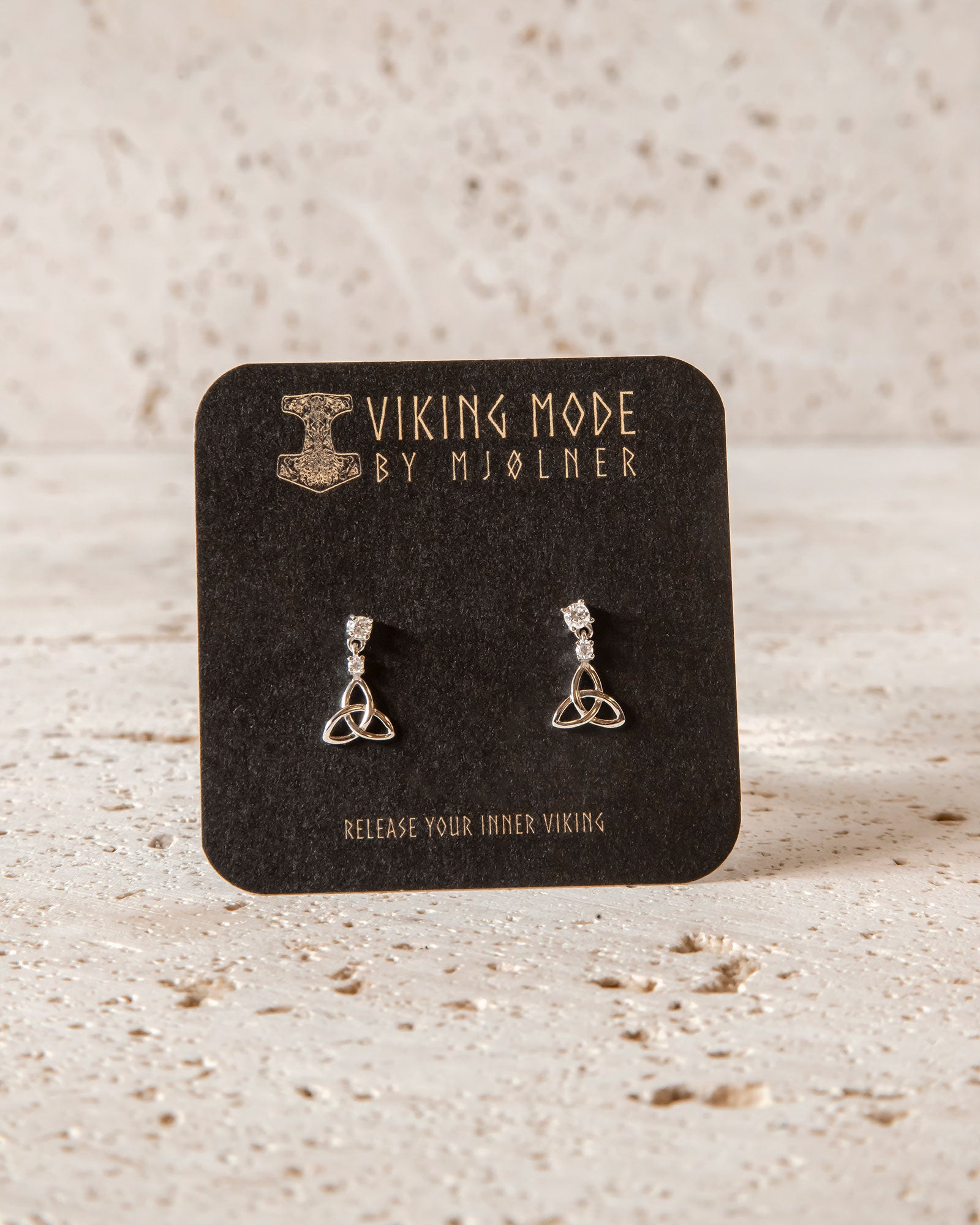 TRIQUETRA STERLING SILVER DROP EARRINGS