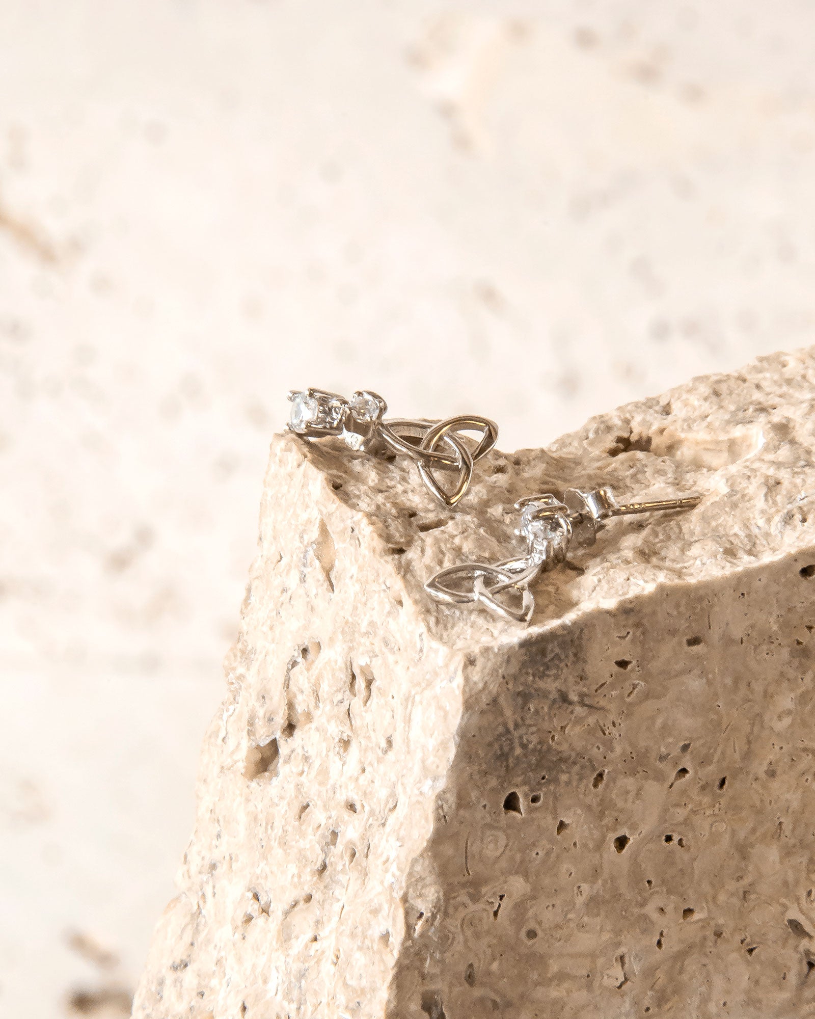 TRIQUETRA STERLING SILVER DROP EARRINGS