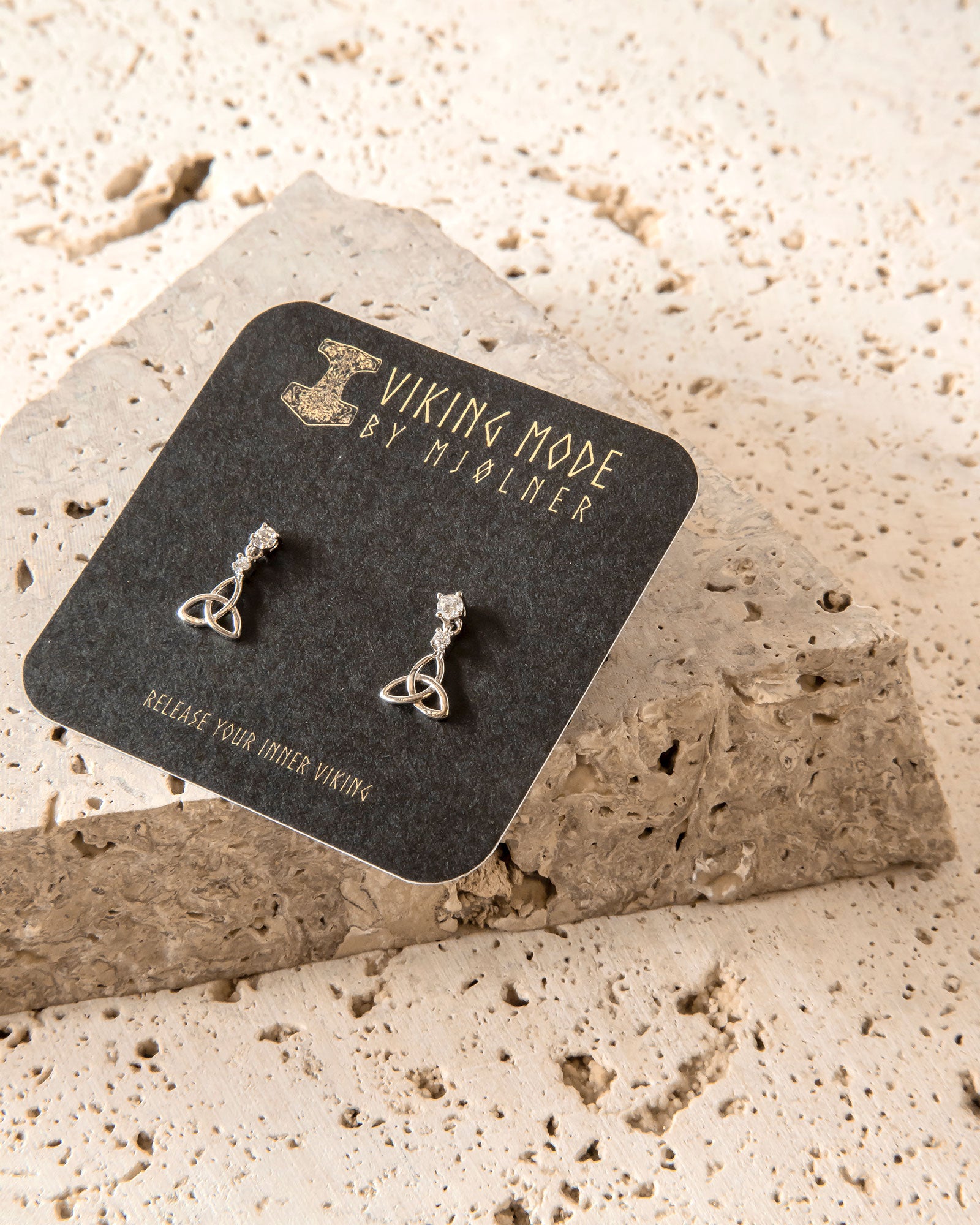 TRIQUETRA STERLING SILVER DROP EARRINGS