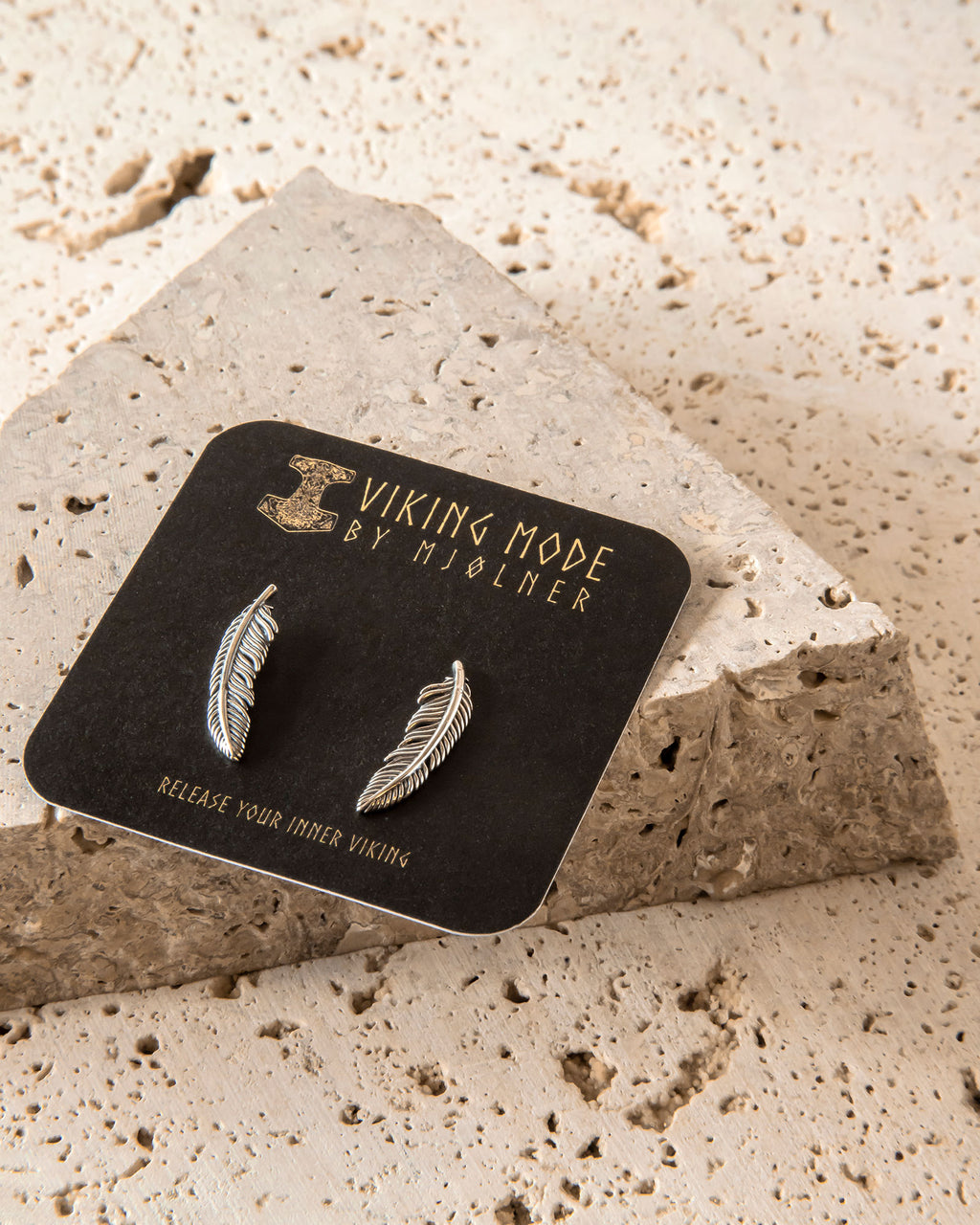 RAVEN'S FEATHER STERLING SILVER EARRINGS