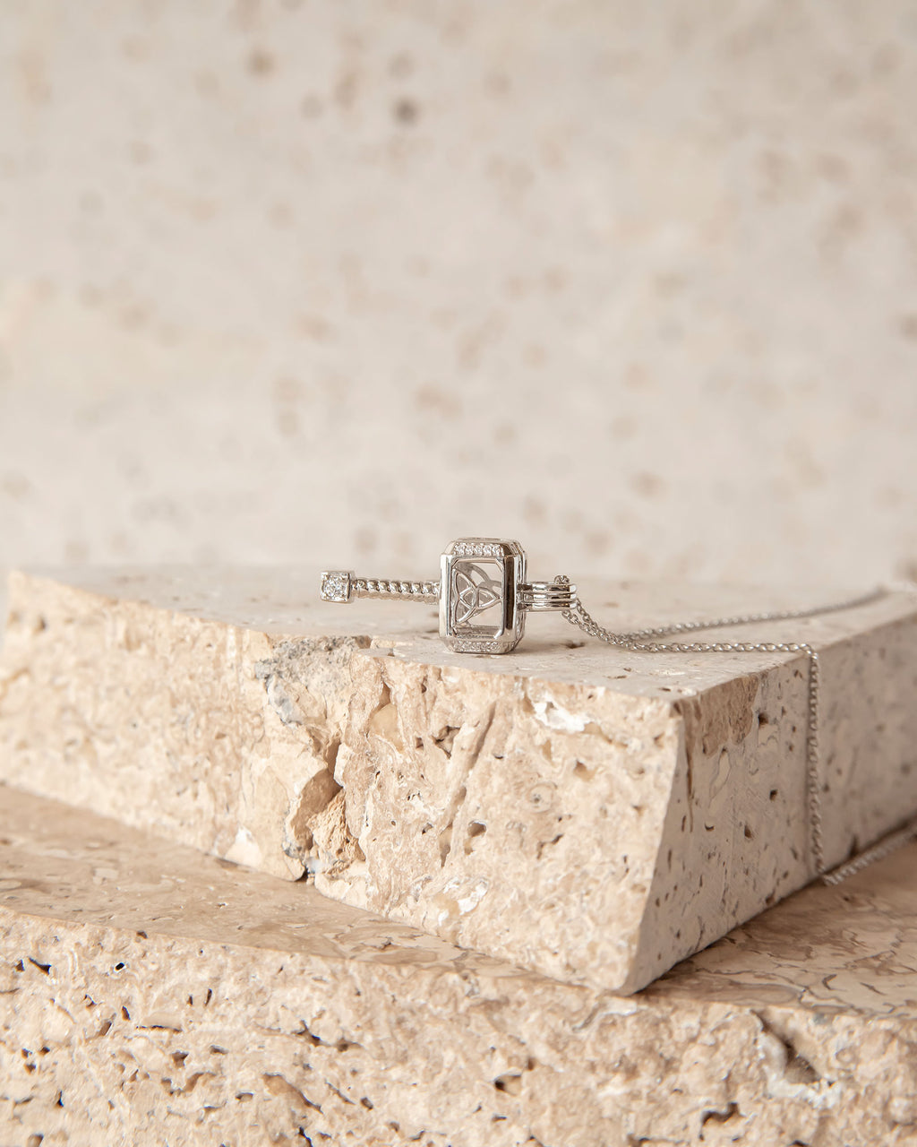 PETIT MJØLNER HAMMER PENDANT & CHAIN - STERLING SILVER