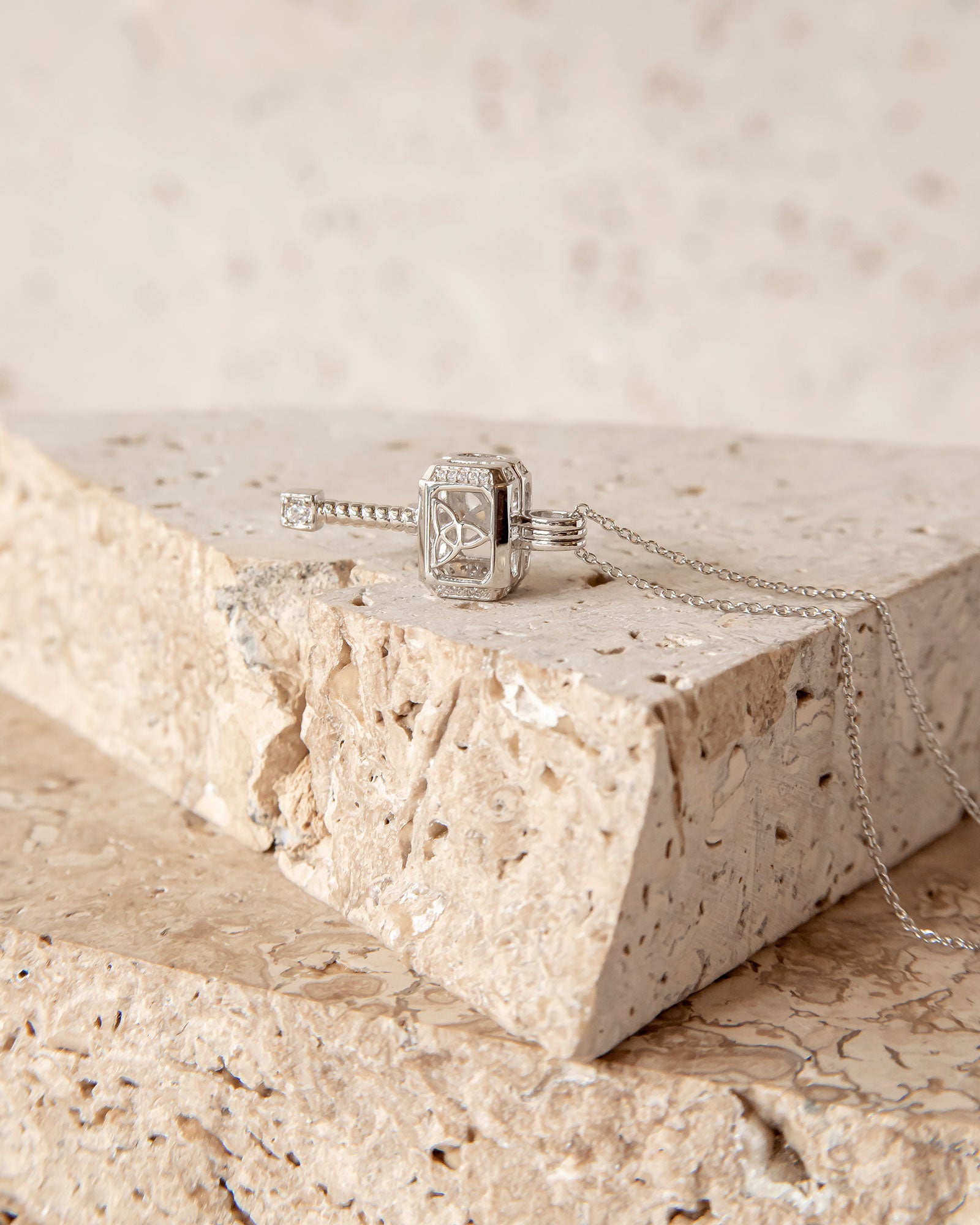 PETIT MJØLNER HAMMER PENDANT & CHAIN - STERLING SILVER