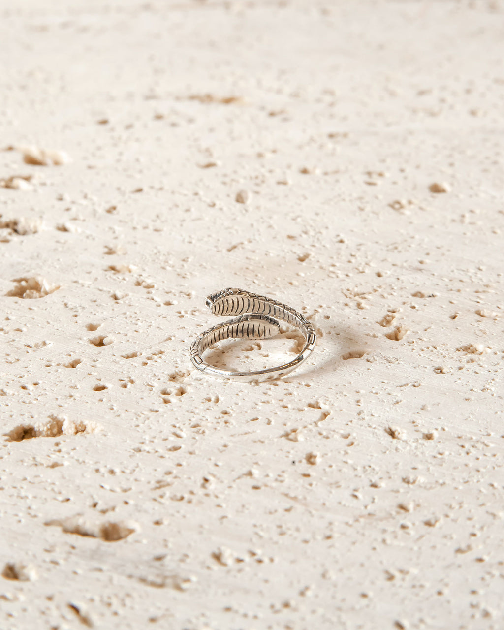 DOUBLE HEADED JÖRMUNGANDR STERLING SILVER RING