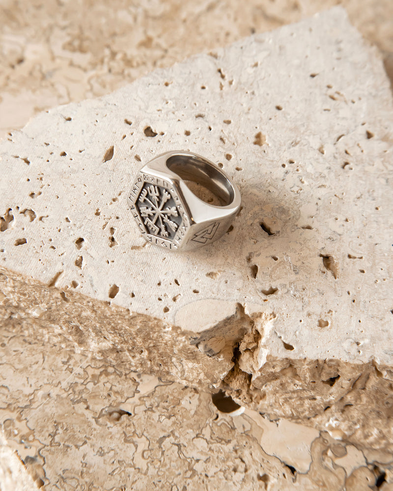 
            
                Load image into Gallery viewer, VEGVISIR RING - STAINLESS STEEL
            
        