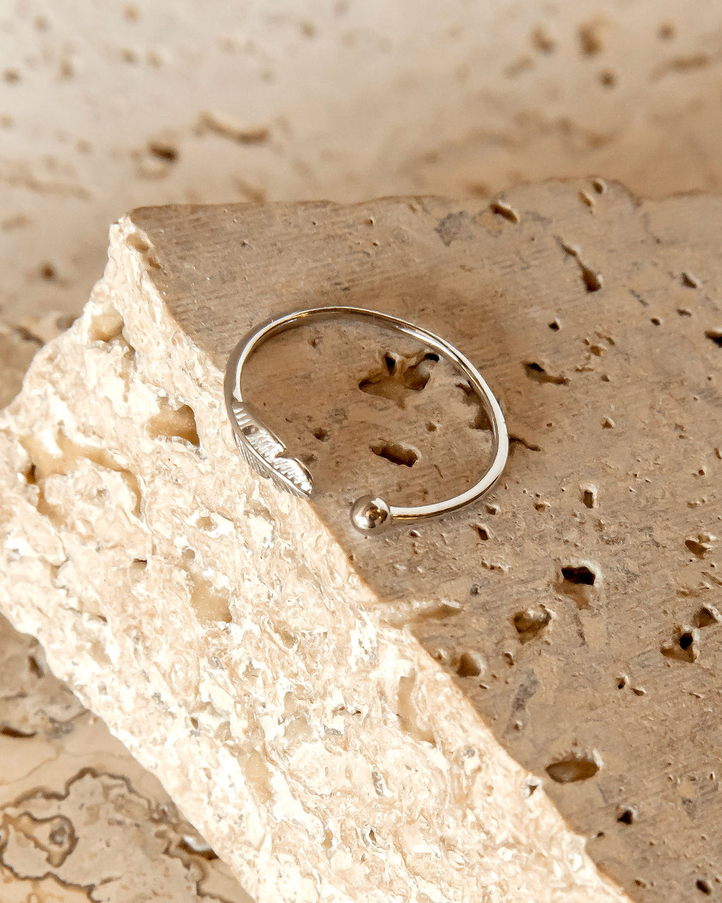 MINIMALIST RAVEN'S FEATHER RING