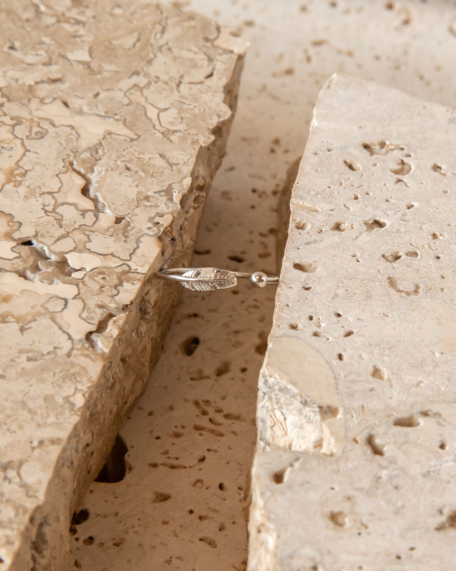 MINIMALIST RAVEN'S FEATHER RING