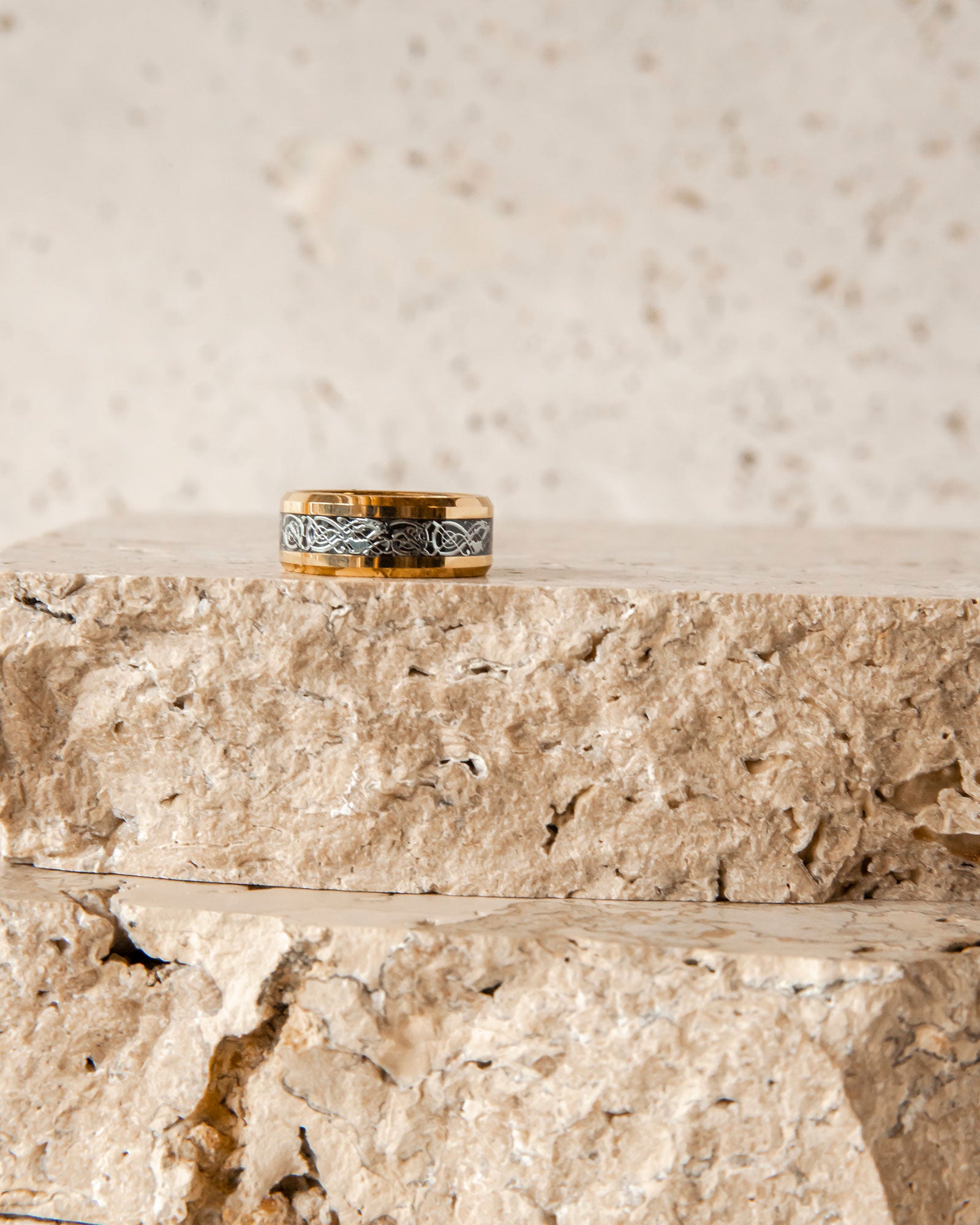 GOLD & BLACK TUNGSTEN RING