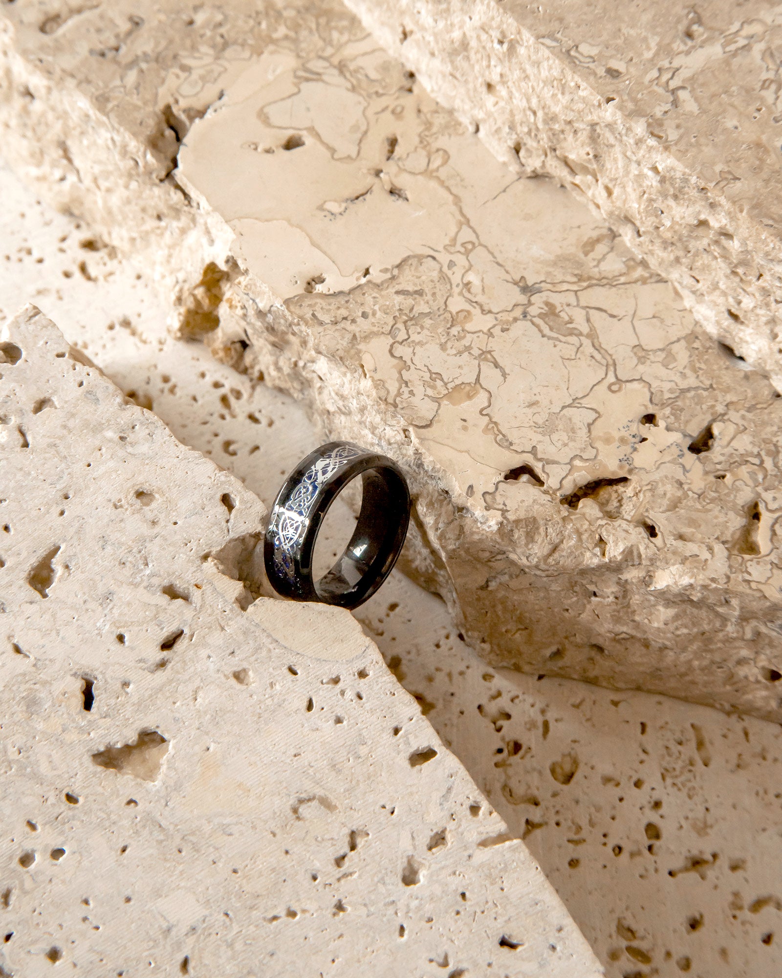 BLACK & SILVER TUNGSTEN RING