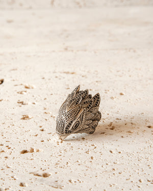 EAGLE HEAD RING - STAINLESS STEEL