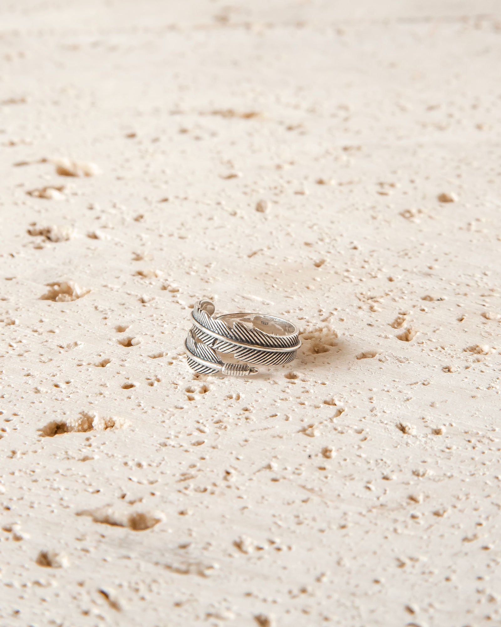 RAVEN'S FEATHER RING