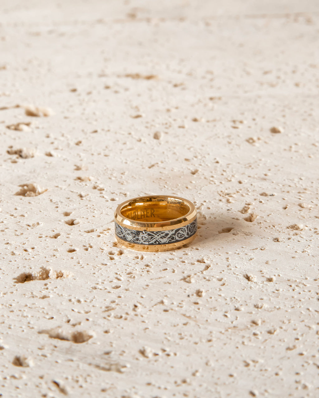 GOLD & BLACK TUNGSTEN RING