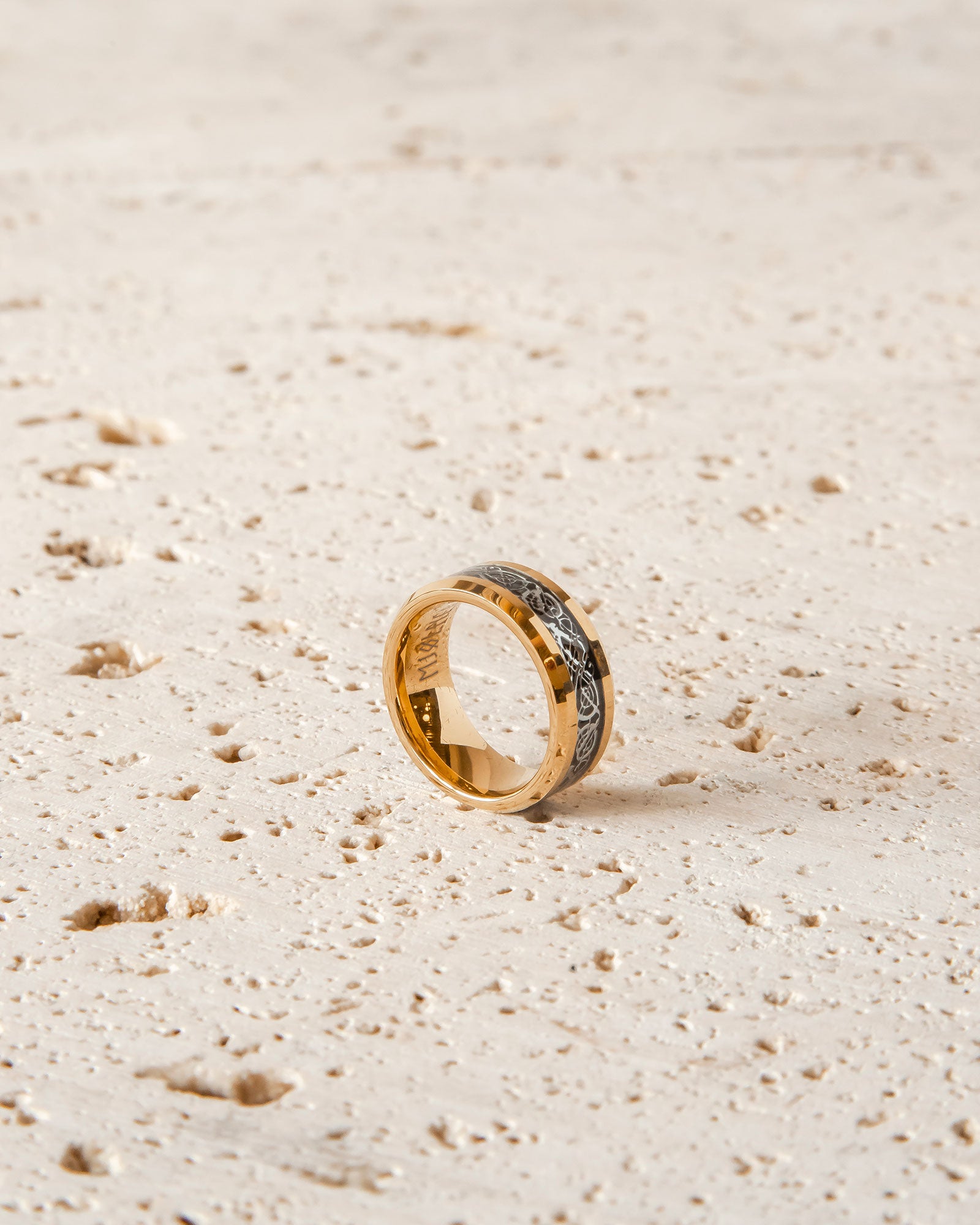 GOLD & BLACK TUNGSTEN RING