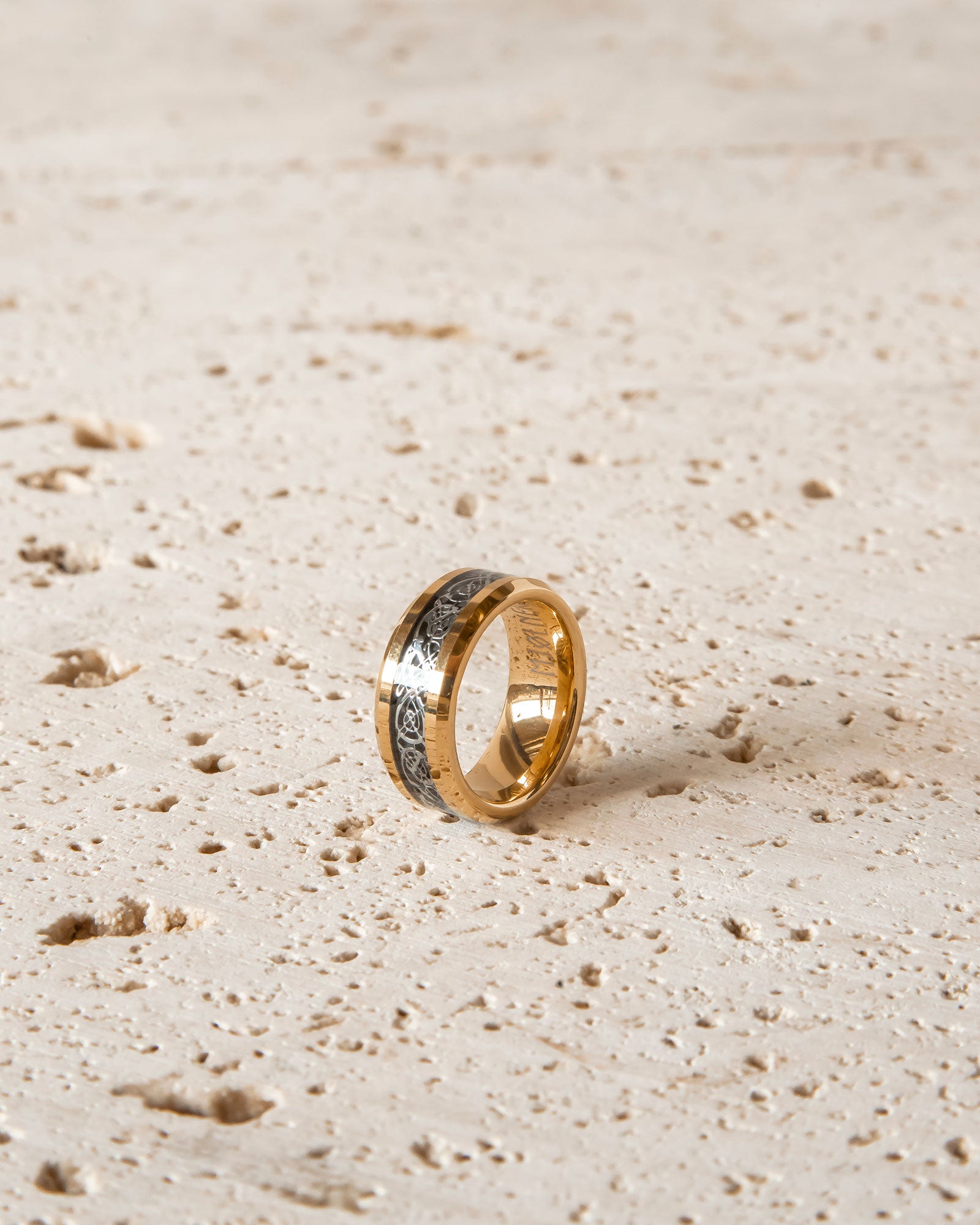 GOLD & BLACK TUNGSTEN RING