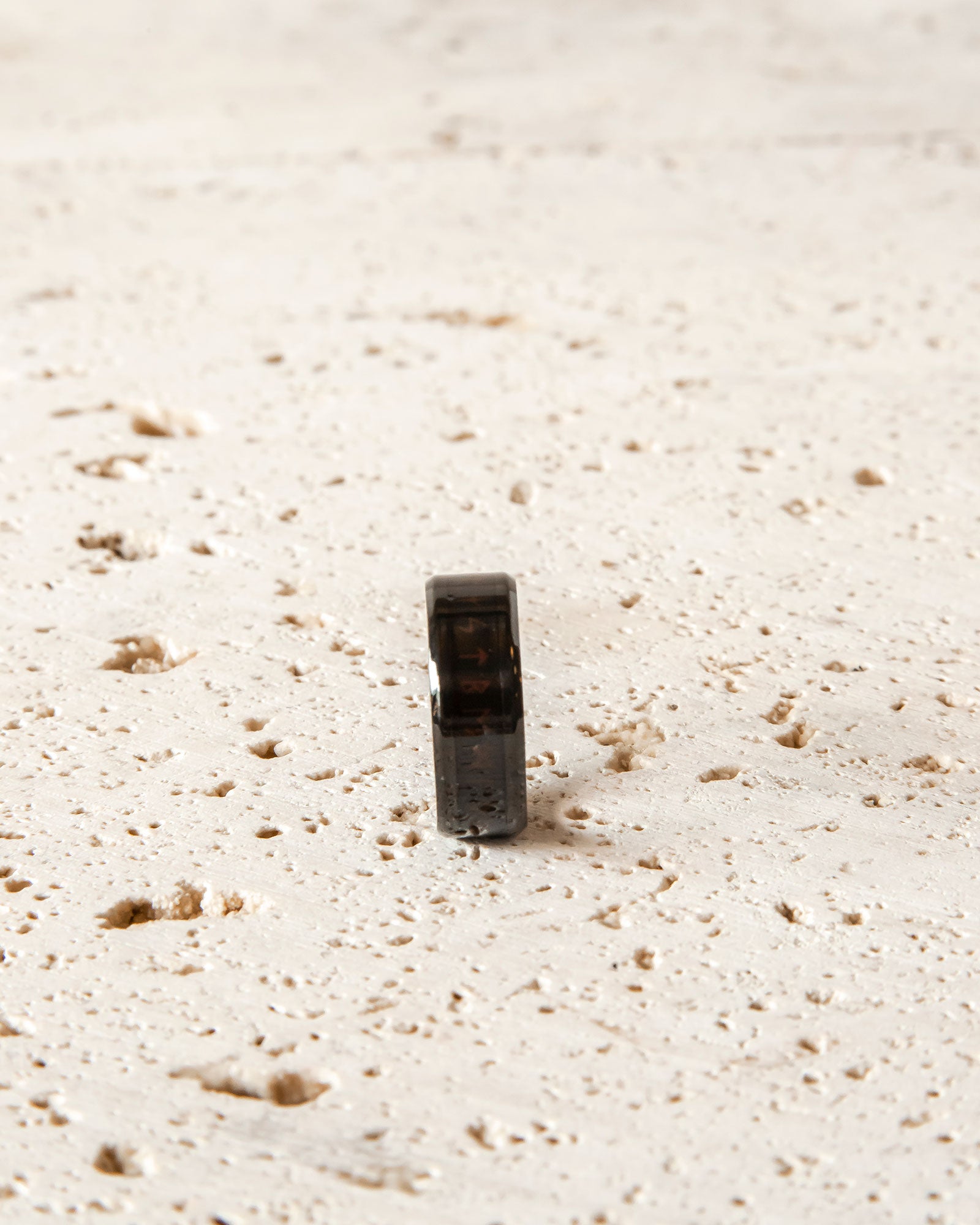 BLACK RING WITH RED RUNES