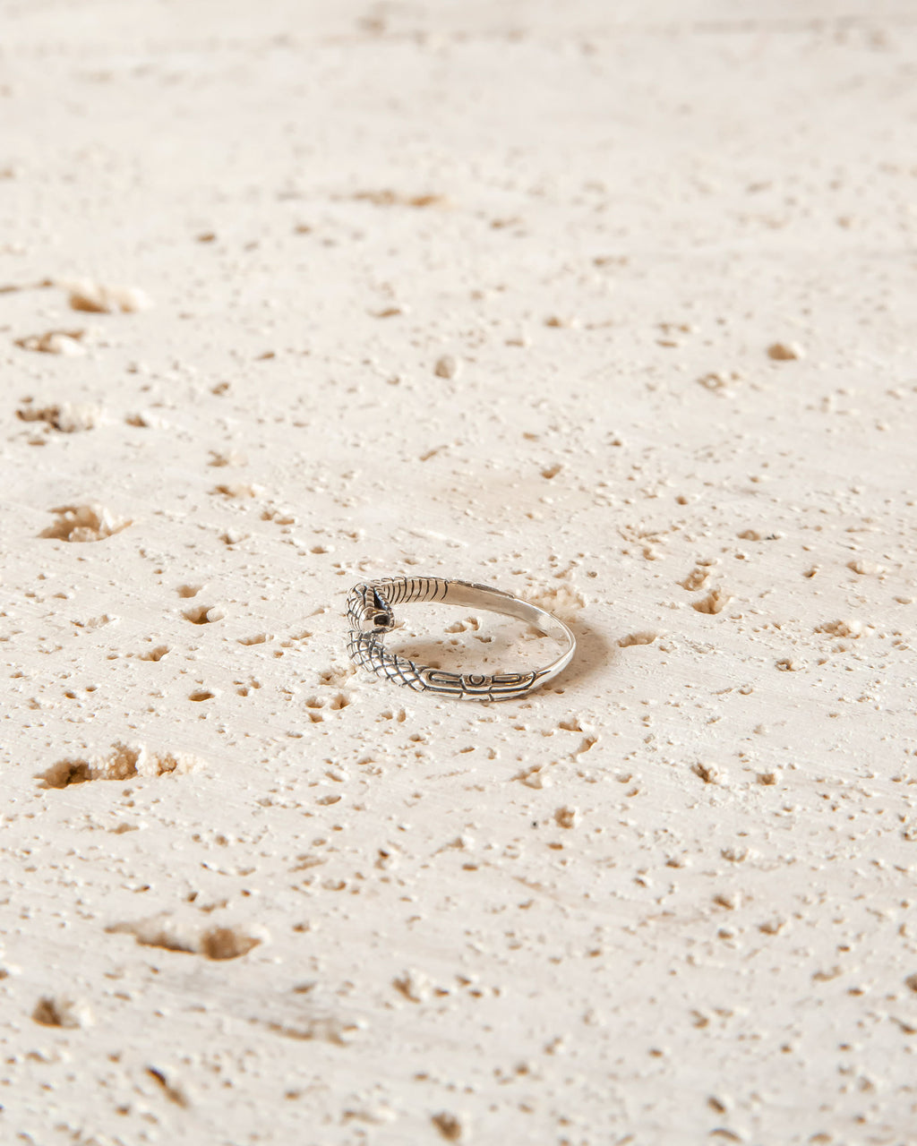 DOUBLE HEADED JÖRMUNGANDR STERLING SILVER RING