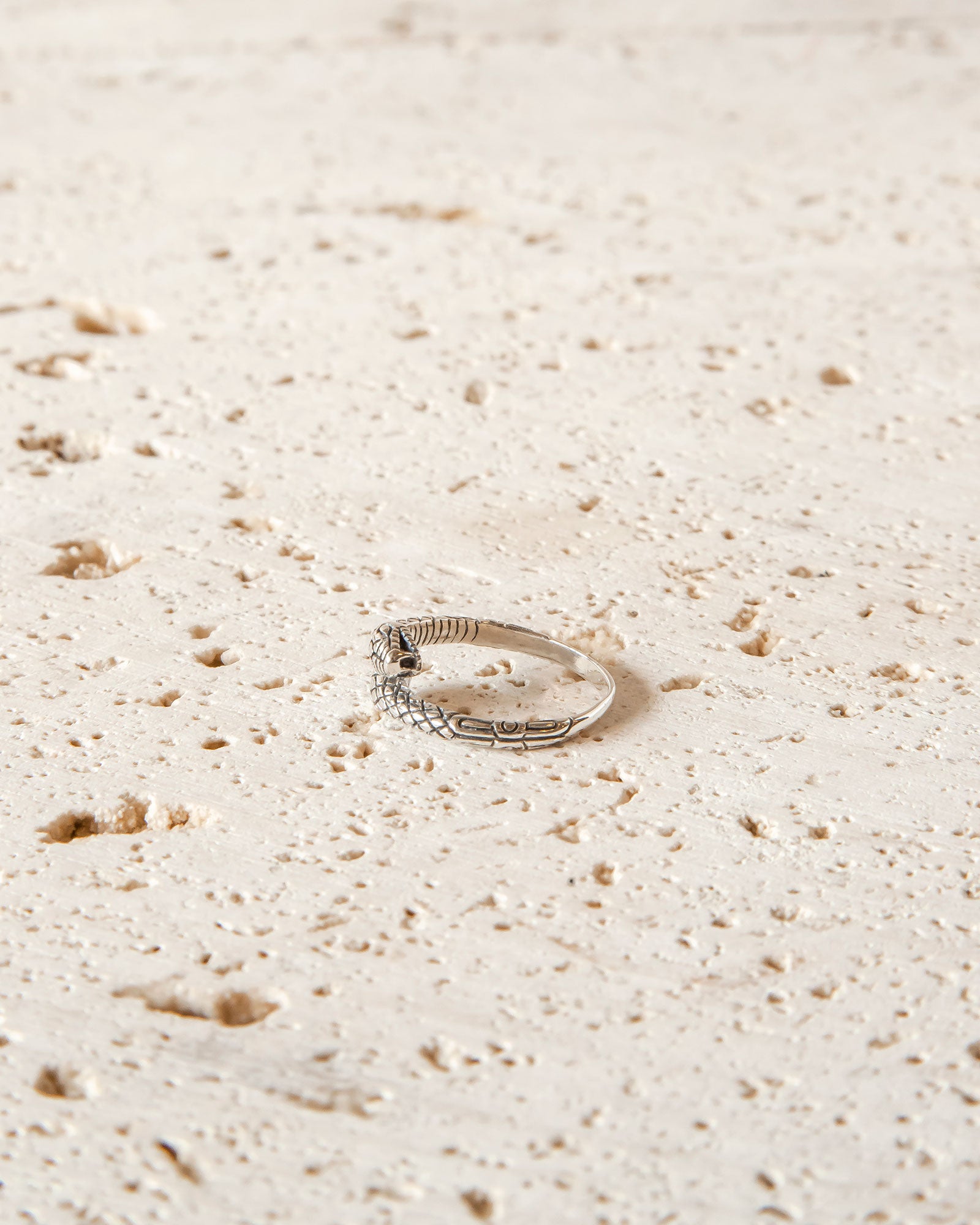 DOUBLE HEADED JÖRMUNGANDR STERLING SILVER RING