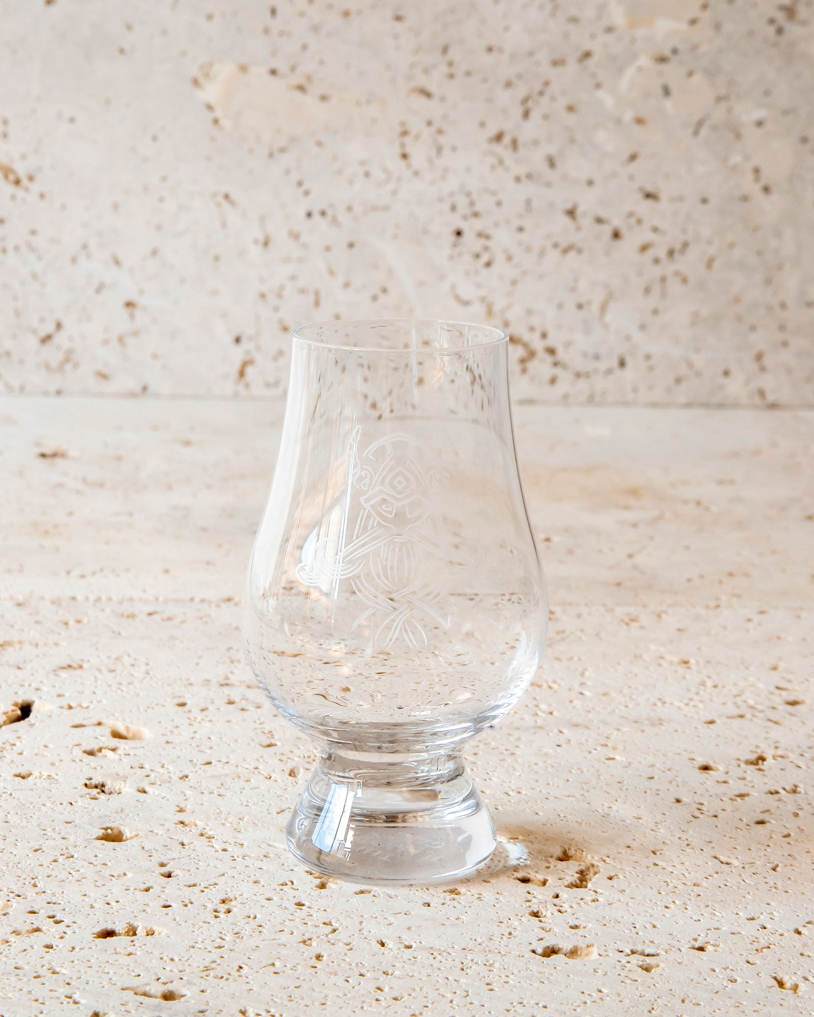 ETCHED WHISKY GLASS WITH GIFT BOX