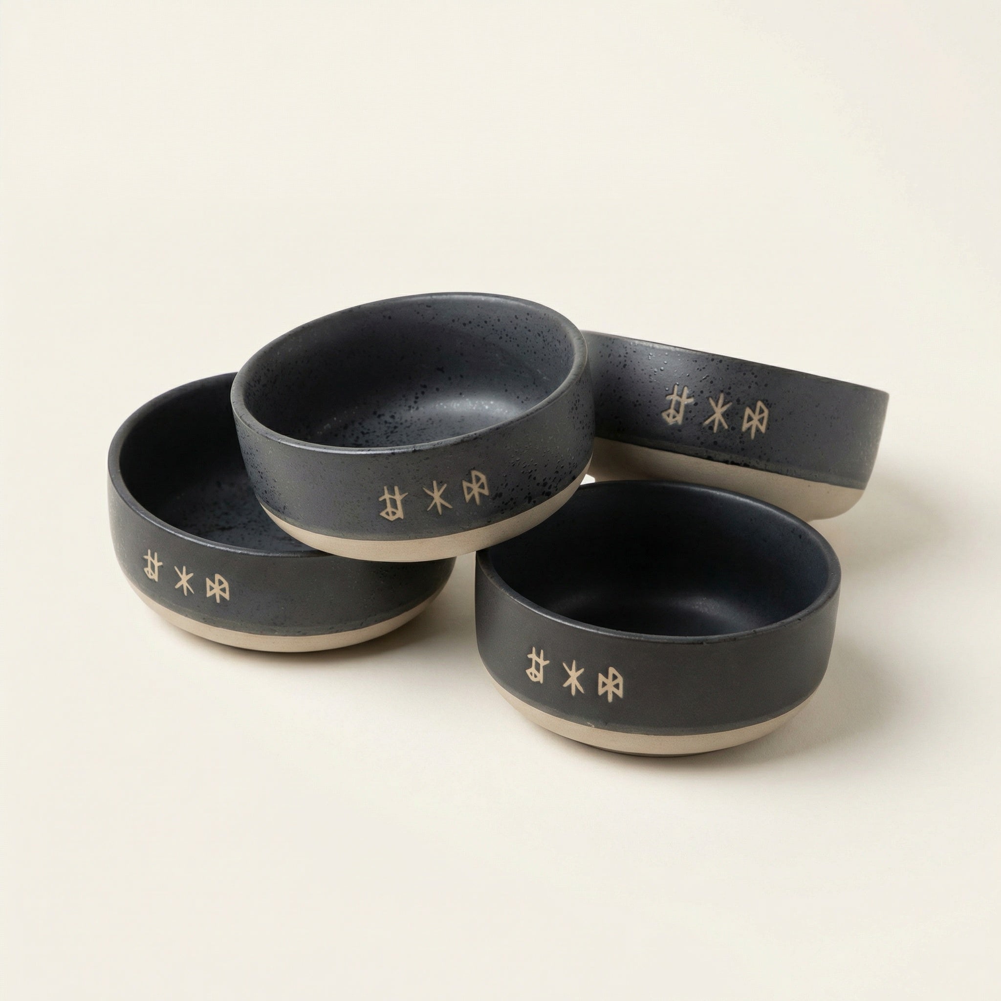 Set of 4 Viking Ceramic Bowl