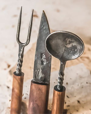 
            
                Load image into Gallery viewer, VIKING FORGED CUTLERY SET
            
        