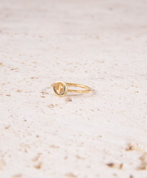 Minimalist 18k Gold Vermeil Rune Ring