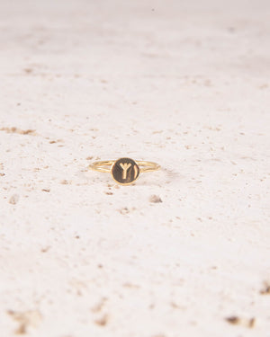 Minimalist 18k Gold Vermeil Rune Ring