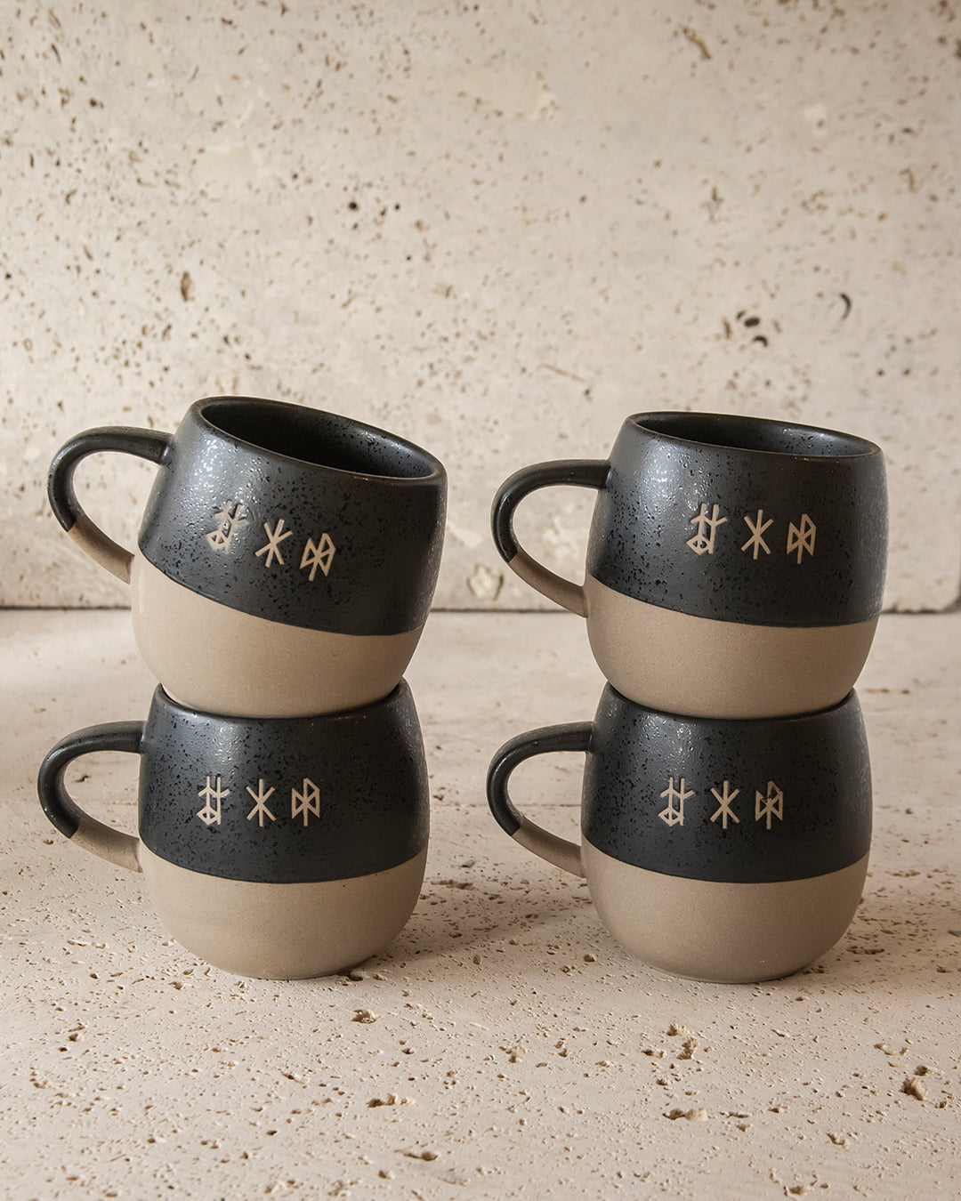 SET OF 4 VIKING MODE CERAMIC MUG