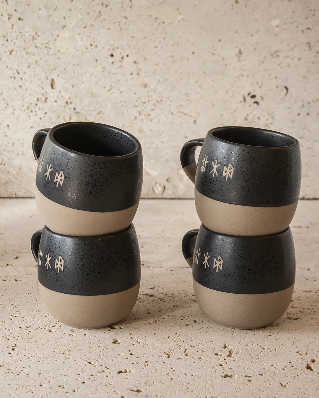 SET OF 4 VIKING MODE CERAMIC MUG